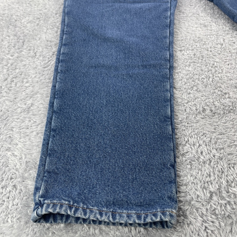 LL Bean Womens Fleece Lined Jeans 14 Reg Blue Denim Relaxed Fit - Picture 5 of 16